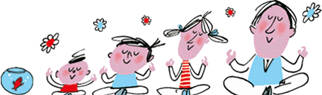 Famille détendue